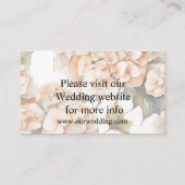 Elegant wit groen sinaasappel boho waterverf flora informatiekaartje (Voorkant)