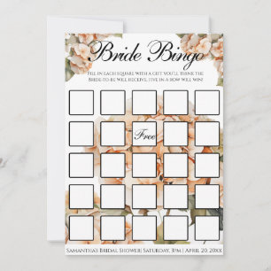 Elegant wit groen sinaasappel boho waterverf flora kaart