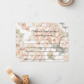 Elegant wit groen sinaasappel boho waterverf flora notitiekaartje (Voorkant / Achterkant in situ)