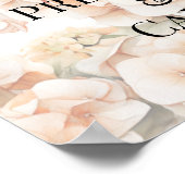 Elegant wit groen sinaasappel boho waterverf flora poster (Hoek)