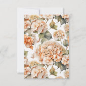 Elegant wit groen sinaasappel boho waterverf flora RSVP kaartje (Achterkant)