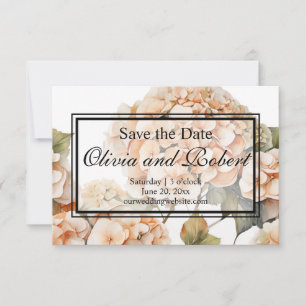 Elegant wit groen sinaasappel boho waterverf flora save the date