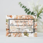 Elegant wit groen sinaasappel boho waterverf flora save the date (Staand voorkant)