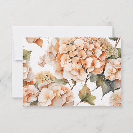 Elegant wit groen sinaasappel boho waterverf flora save the date (Achterkant)