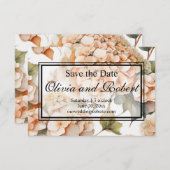 Elegant wit groen sinaasappel boho waterverf flora save the date (Voorkant / Achterkant)