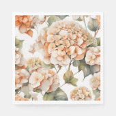 Elegant wit groen sinaasappel boho waterverf flora servet (Voorkant)