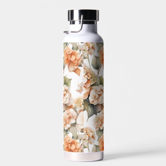 Elegant wit groen sinaasappel boho waterverf flora waterfles (Rechts)