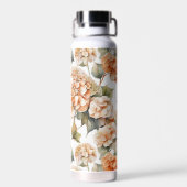 Elegant wit groen sinaasappel boho waterverf flora waterfles (Achterkant)