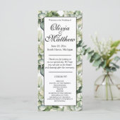 Elegant wit groen waterverf bloemenprogramma (Staand voorkant)