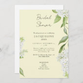 Elegant wit Hydrangea geel Vrijgezellenfeest Kaart (Voorkant / Achterkant)