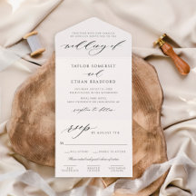 Elegant Wit Kalli Schrift Bruiloft