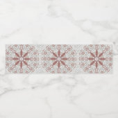 Elegant wit kant bloem waterfles label waterfles etiket (Enkel label)