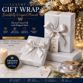 Elegant wit kerstcadeaupapier cadeaupapier