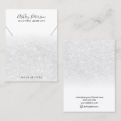 Elegant wit ketting glitter juwelen visitekaartje (Voorkant / Achterkant)