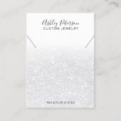 Elegant wit ketting glitter juwelen visitekaartje (Voorkant)