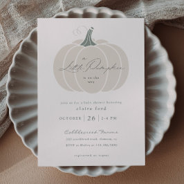 Elegant wit klein pompoen Herfst Baby shower Briefkaart