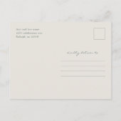 Elegant wit klein pompoen Herfst Baby shower Briefkaart (Achterkant)