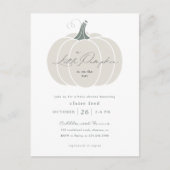 Elegant wit klein pompoen Herfst Baby shower Briefkaart (Voorkant)