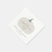 Elegant wit klein pompoen Herfst Baby shower Servet (Hoek)