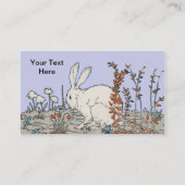 Elegant wit konijn visitekaartje (Achterkant)