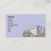 Elegant wit konijn visitekaartje (Voorkant)