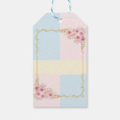 Elegant wit konijntje Baby shower Cadeaulabel (Achterkant)