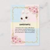 Elegant wit konijntje Baby shower Informatiekaartje (Voorkant)