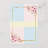 Elegant wit konijntje Baby shower Informatiekaartje (Achterkant)