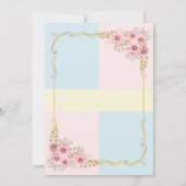 Elegant wit konijntje Baby shower Kaart (Achterkant)