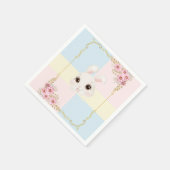 Elegant wit konijntje Baby shower Servet (Hoek)