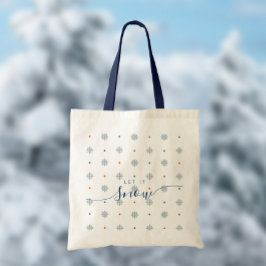 Elegant wit Laat het sneeuwen op maat Tote Bag