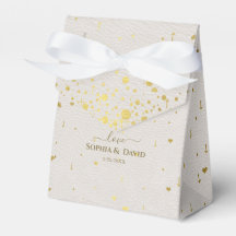 Elegant wit lederen gouden Confetti bruiloft