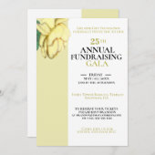Elegant wit, licht goud Charity Event Gala Kaart (Voorkant / Achterkant)