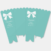 Elegant wit lint boog Blauwgroen blauw Baby shower Bedankdoosjes (Ongevouwen)