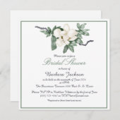 Elegant wit Magnolia Blossom Vrijgezellenfeest Kaart (Voorkant / Achterkant)