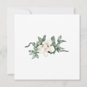 Elegant wit Magnolia Blossom Vrijgezellenfeest Kaart (Achterkant)