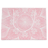 Elegant wit mandala-ontwerp groot cadeauzakje (Voorkant)