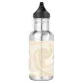 Elegant Wit Marmer Abstract Patroon Waterfles (Rechts)