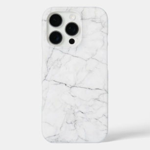 Elegant wit marmer iPhone 16 pro hoesje