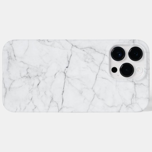Elegant wit marmer Case-Mate iPhone case (Achterkant (horizontaal))