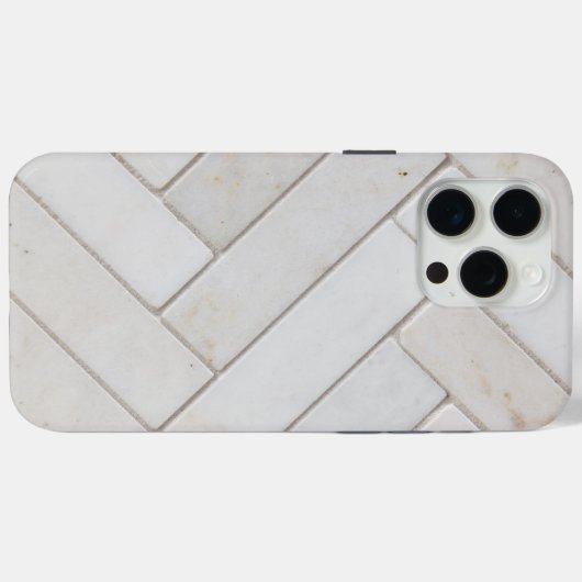 Elegant wit marmer Case-Mate iPhone case (Achterkant (horizontaal))