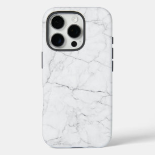 Elegant wit marmer iPhone 16 pro hoesje