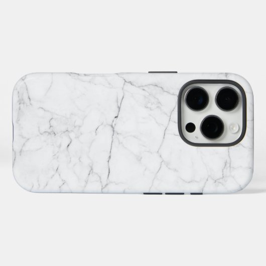 Elegant wit marmer Case-Mate iPhone case (Achterkant (horizontaal))