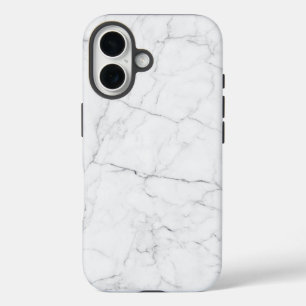 Elegant wit marmer iPhone 16 hoesje