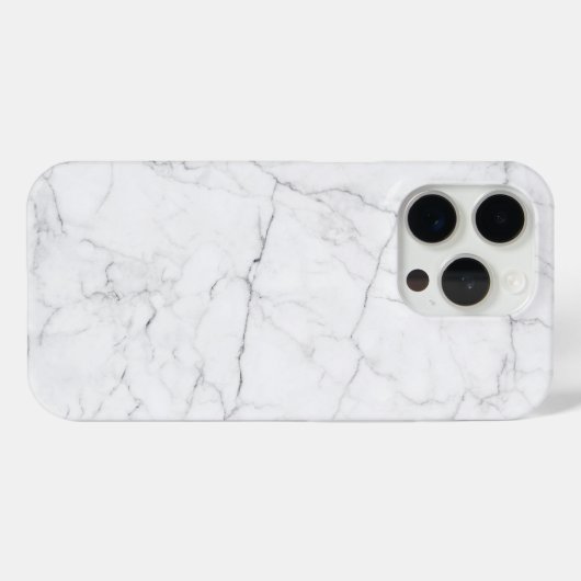 Elegant wit marmer Case-Mate iPhone case (Achterkant (horizontaal))