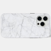 Elegant wit marmer Case-Mate iPhone case (Achterkant (horizontaal))