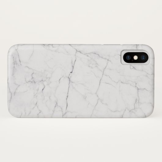 Elegant wit marmer Case-Mate iPhone case (Achterkant (horizontaal))