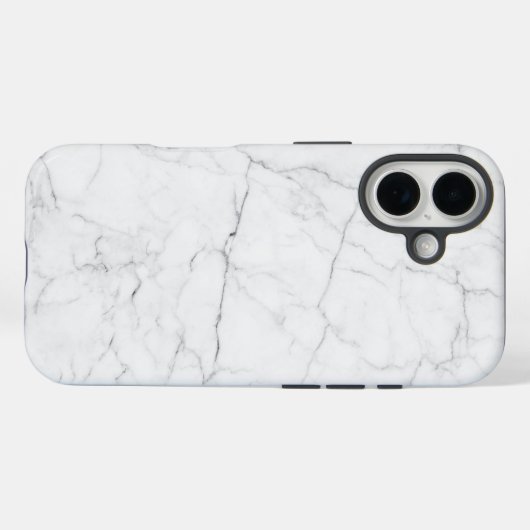 Elegant wit marmer Case-Mate iPhone case (Achterkant (horizontaal))