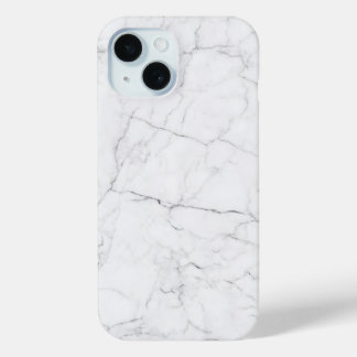 Elegant wit marmer iPhone 15 case