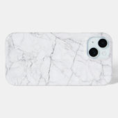 Elegant wit marmer Case-Mate iPhone case (Achterkant (horizontaal))